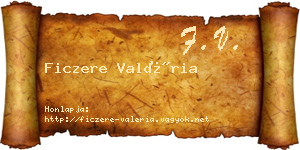 Ficzere Valéria névjegykártya